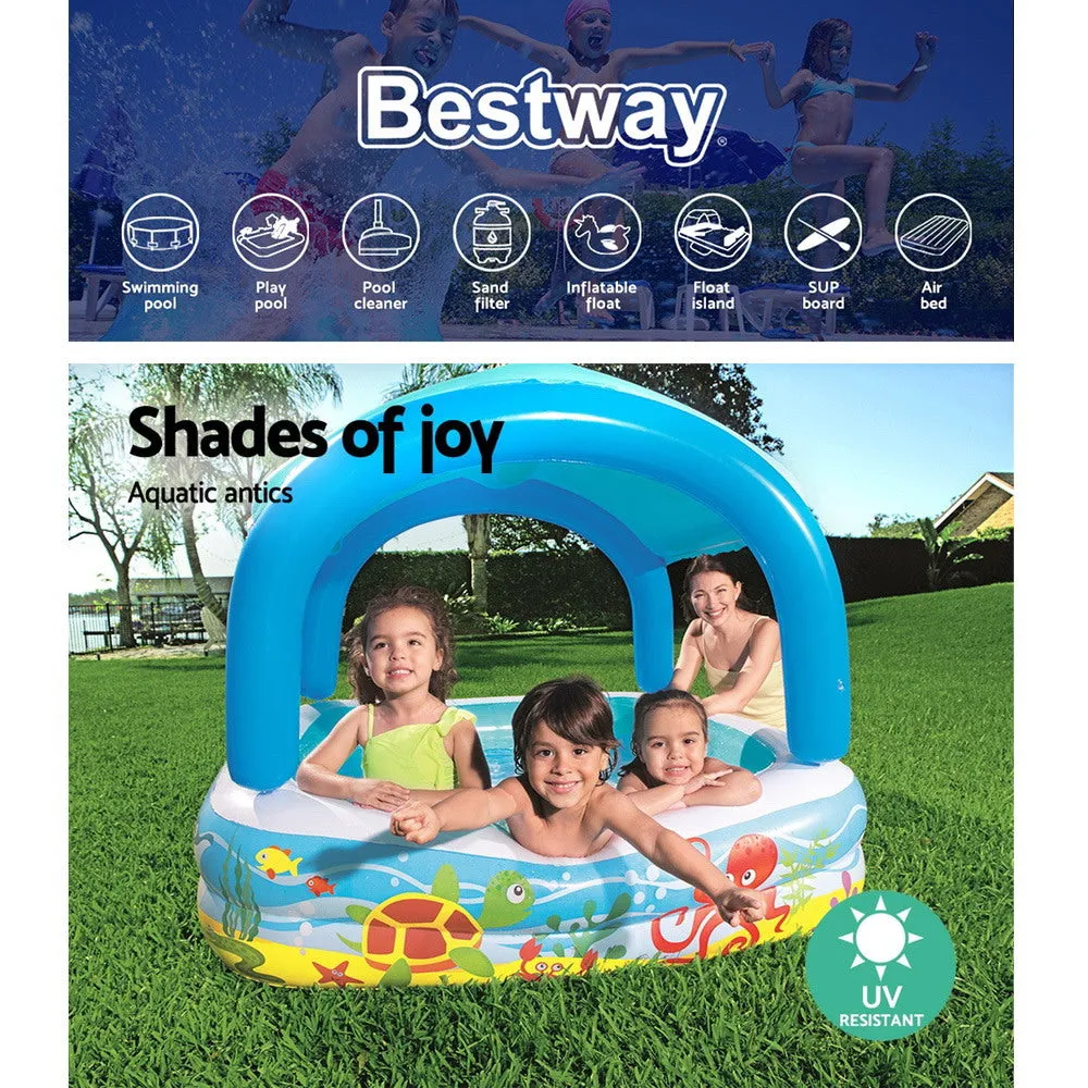 140x140x114cm Inflatable Kids Pool w/ Sunshade - Bestway