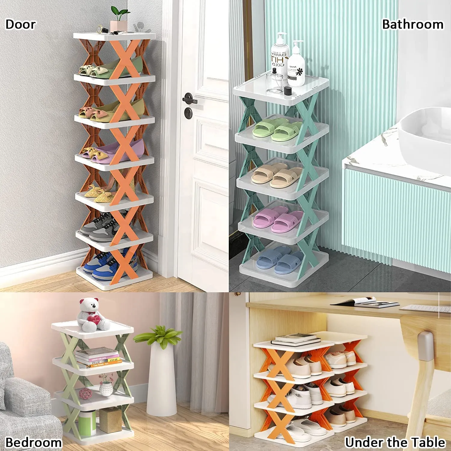 8-Layer Foldable Shoe Rack, Heavy Duty Storage Stand