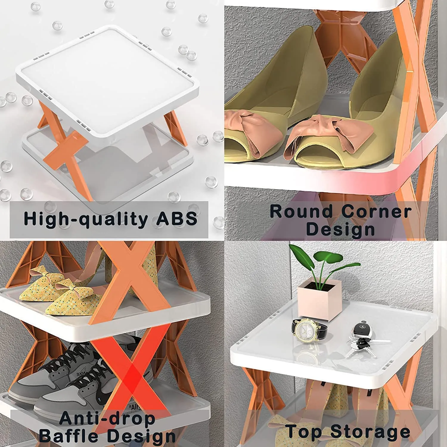 8-Layer Foldable Shoe Rack, Heavy Duty Storage Stand