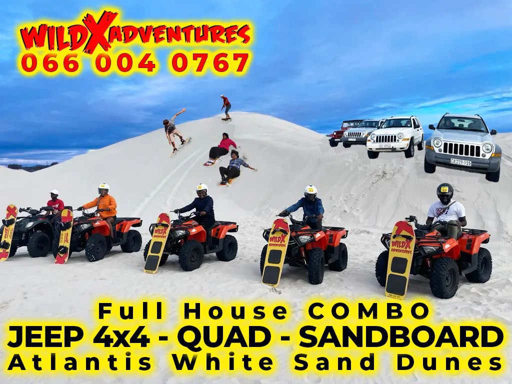 Activity Combo: Jeep 4x4 Tour, Quad Biking & Glam Sandboarding with WildX Adventures