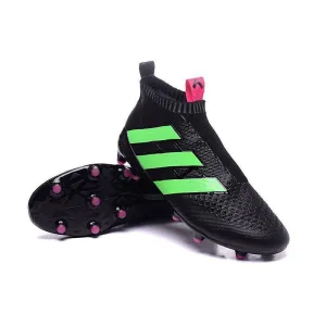 ADIDAS ACE 16 PURECONTROL FG - CORE BLACKSHOCK PINKSOLAR GREEN