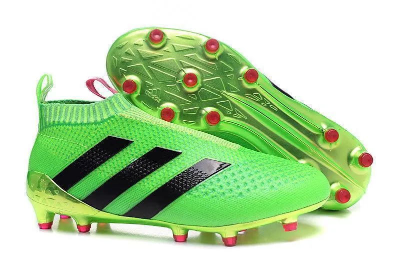 Adidas ACE 16  Purecontrol FG/AG Soccer Cleats Solar Green Pink Black