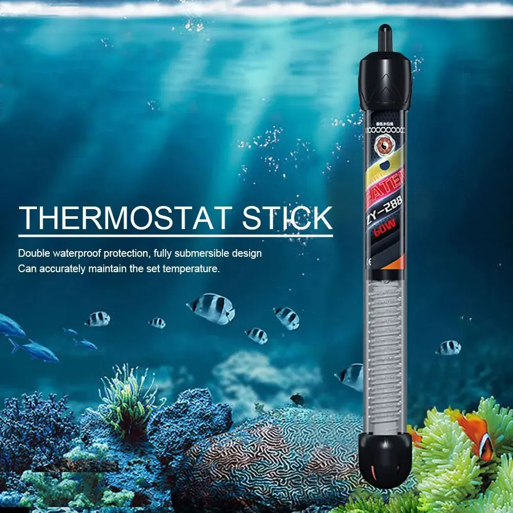 Adjustable Temperature Thermostat Heater Rod - Electronic Thermostat LED Indicator Light for Freshwater, Marine, Fish Tanks