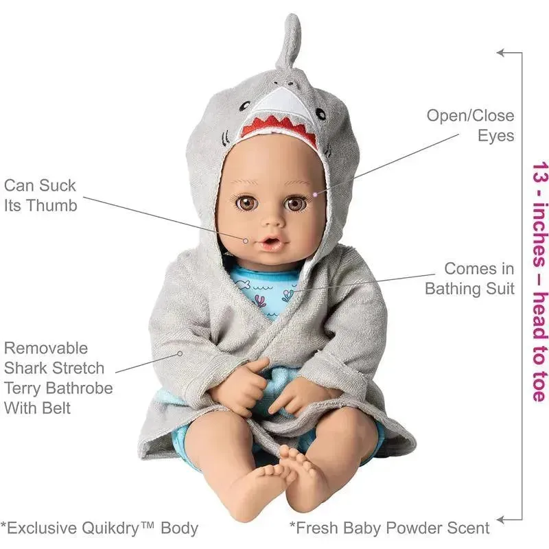 Adora - Bath Toy Baby Doll in Baby Shark Themed Bathrobe