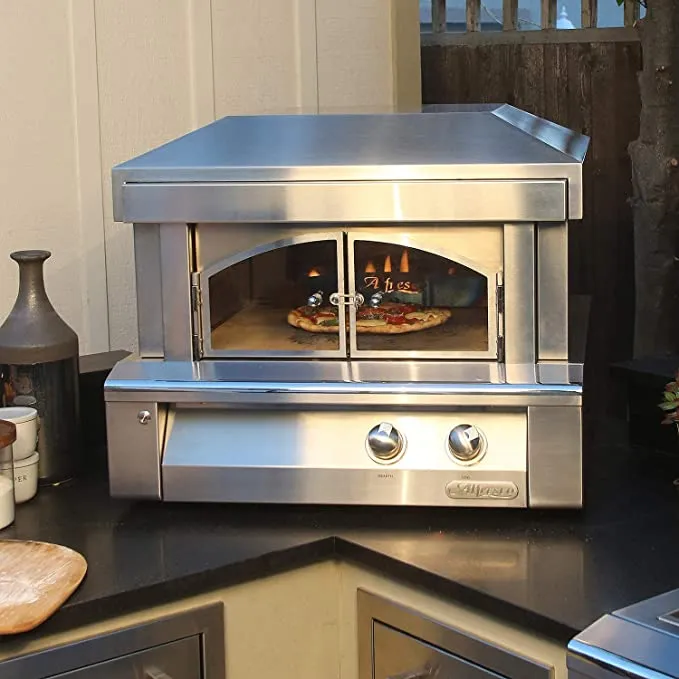 Alfresco 30-Inch Stainless Steel  Outdoor Pizza Oven for Countertop Mounting- Propane Gas