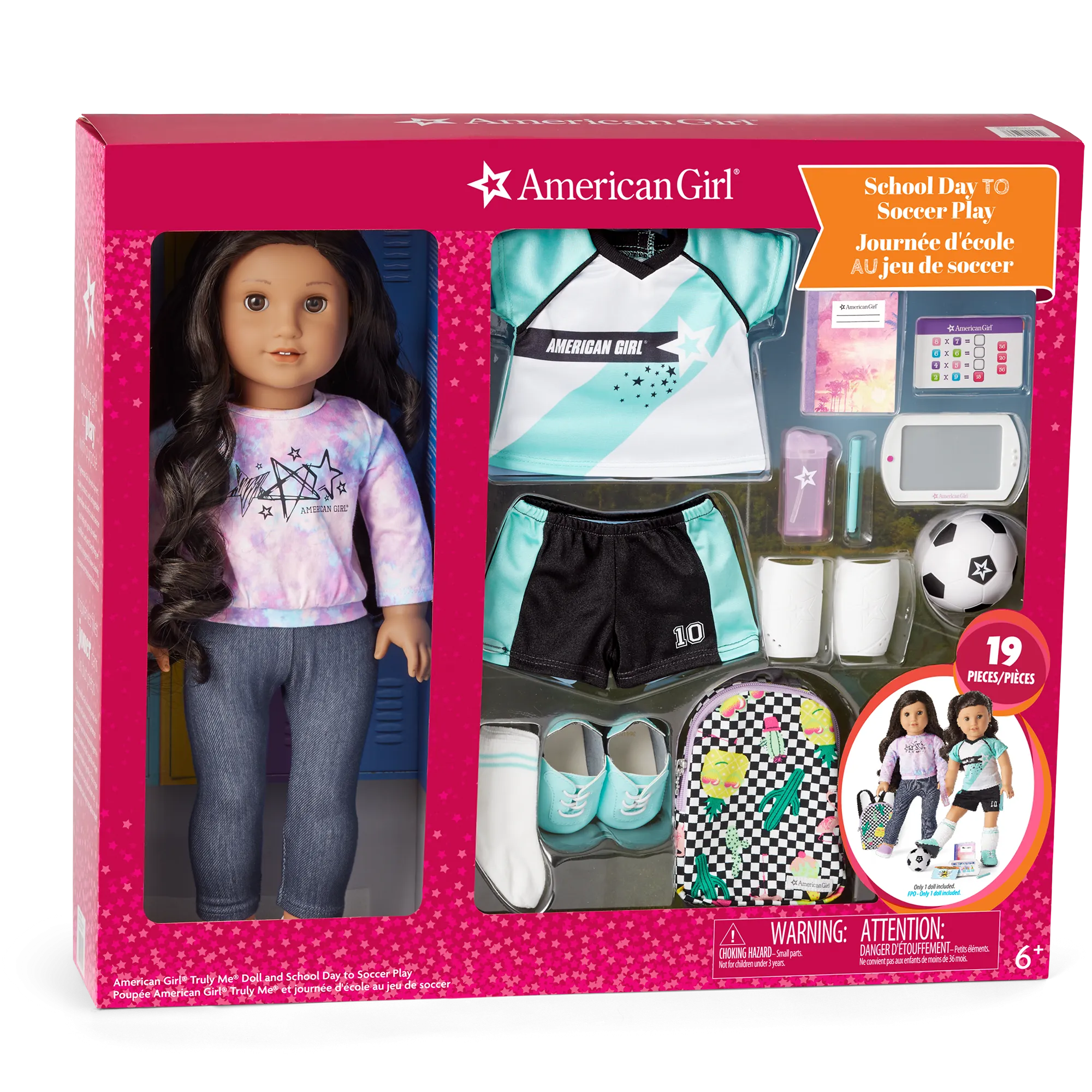 American Girl® Truly Me™ Doll #82 and School Day to Soccer Play Set