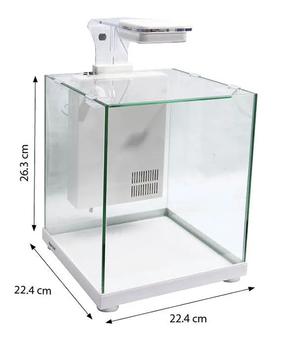 AquaOne Betta Sanctuary 10L Glass Tank - White