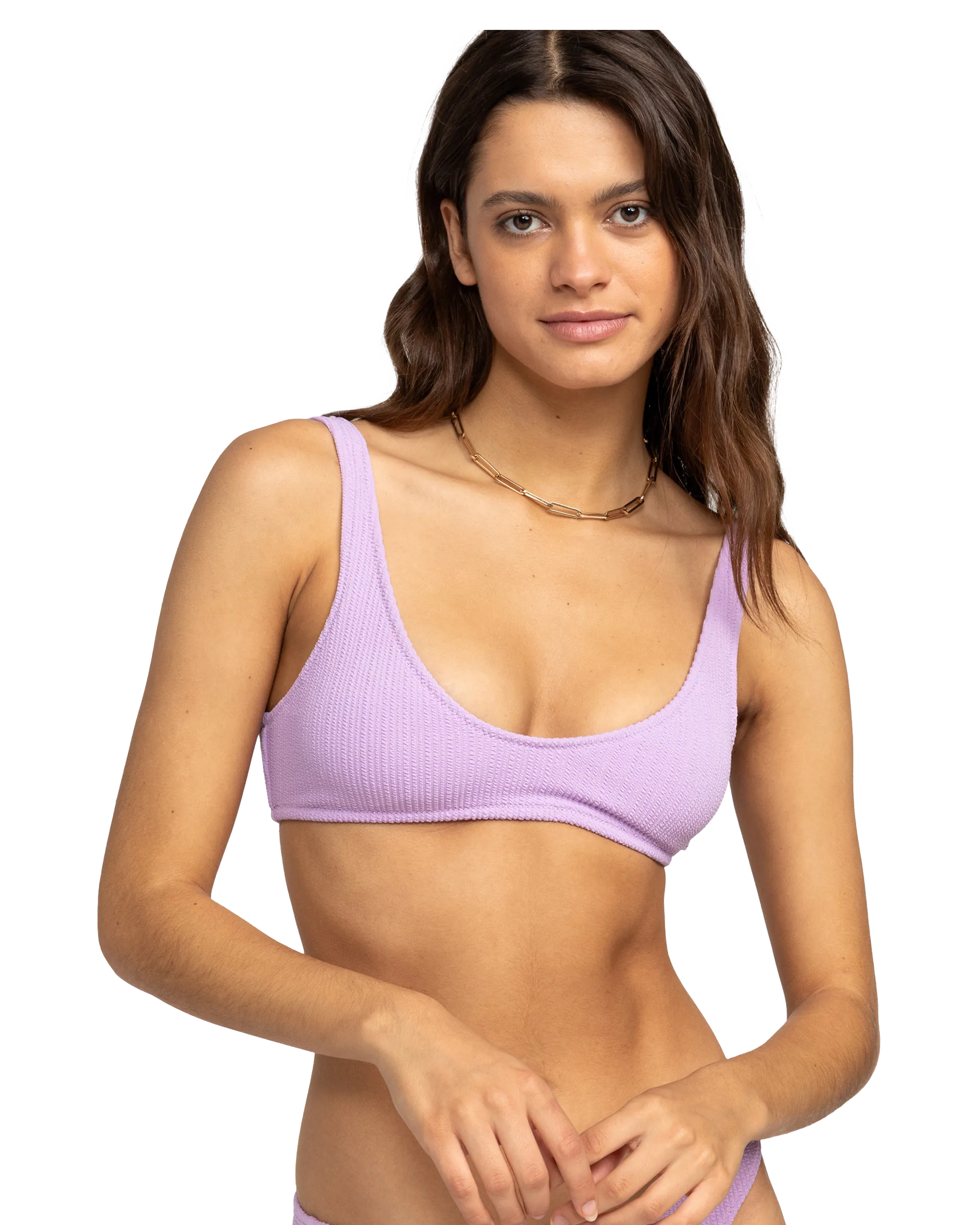 Aruba Bralette Bikini Top in Crocus Petal