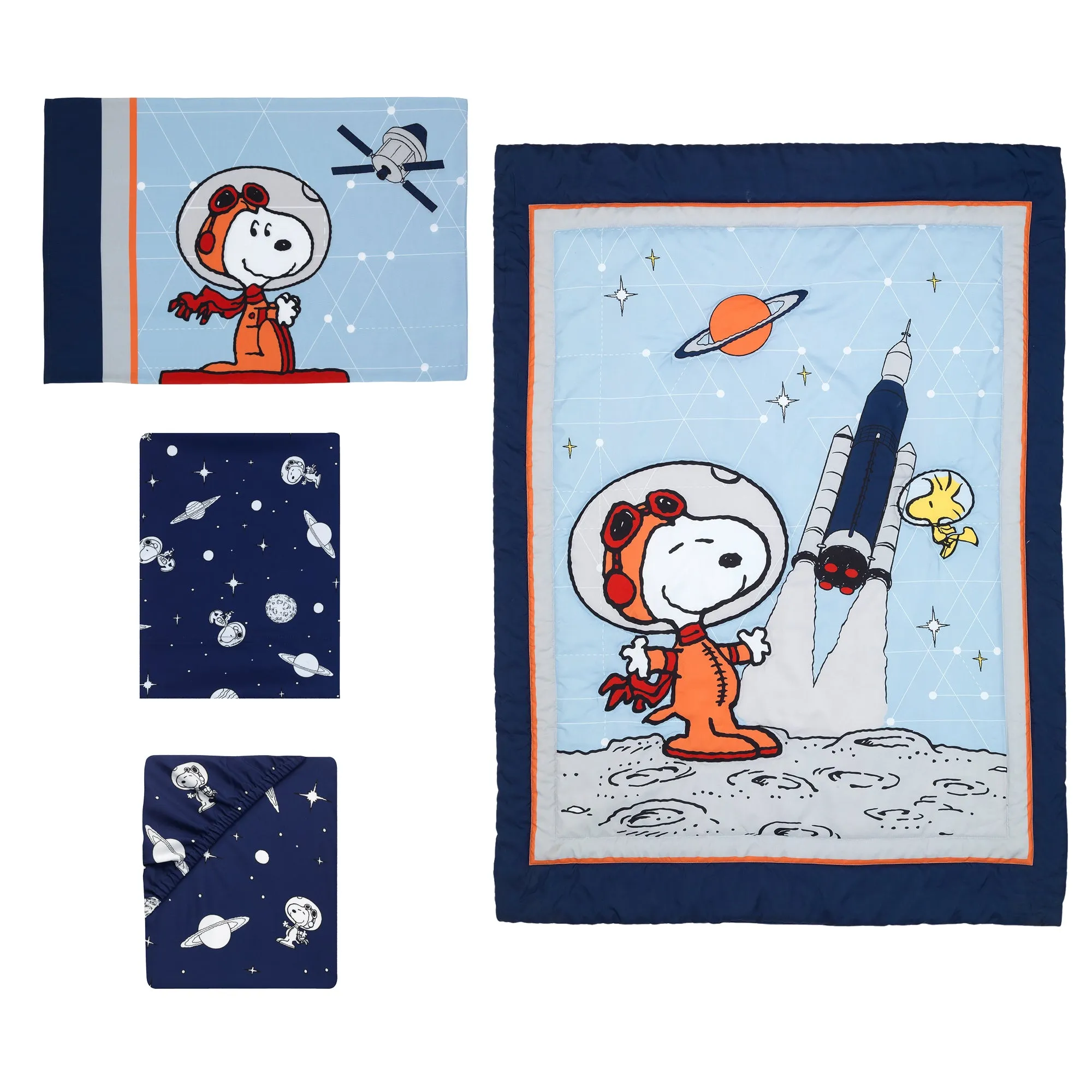 Astronaut Snoopy 4-Piece Toddler Bedding Set