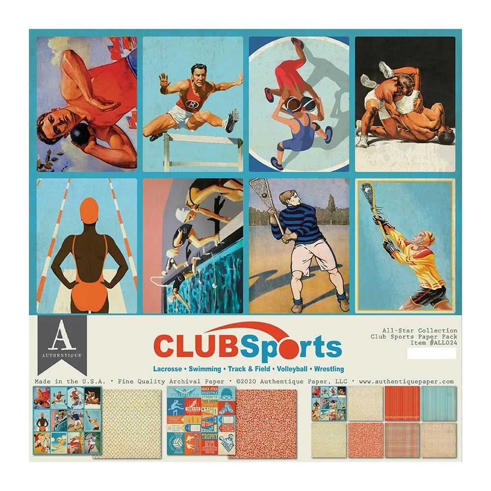 Authentique All-Star Paper Pack 12in x 12in - Club Sports