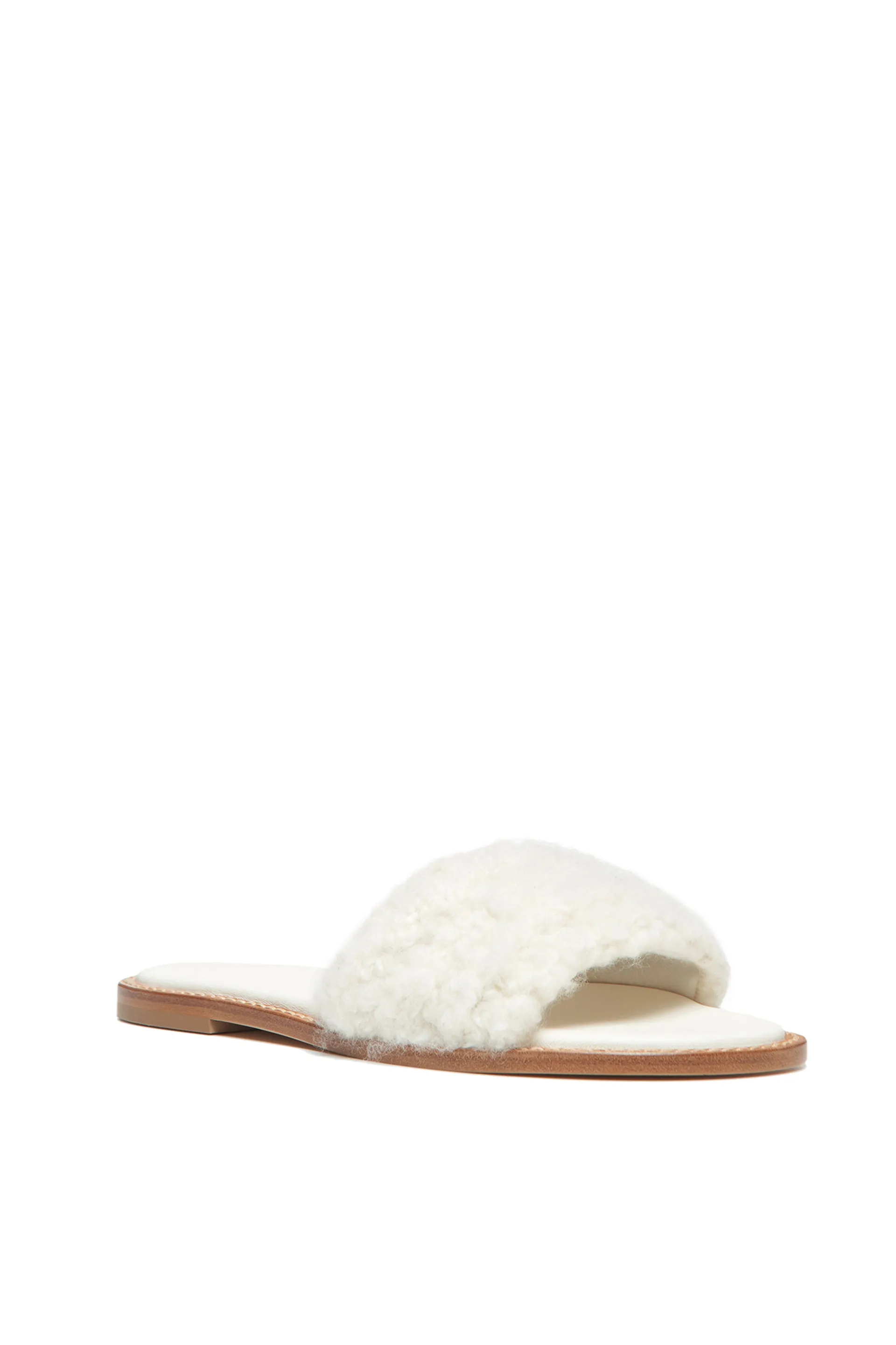 Ballast Slide Sandal in Ivory Cashmere