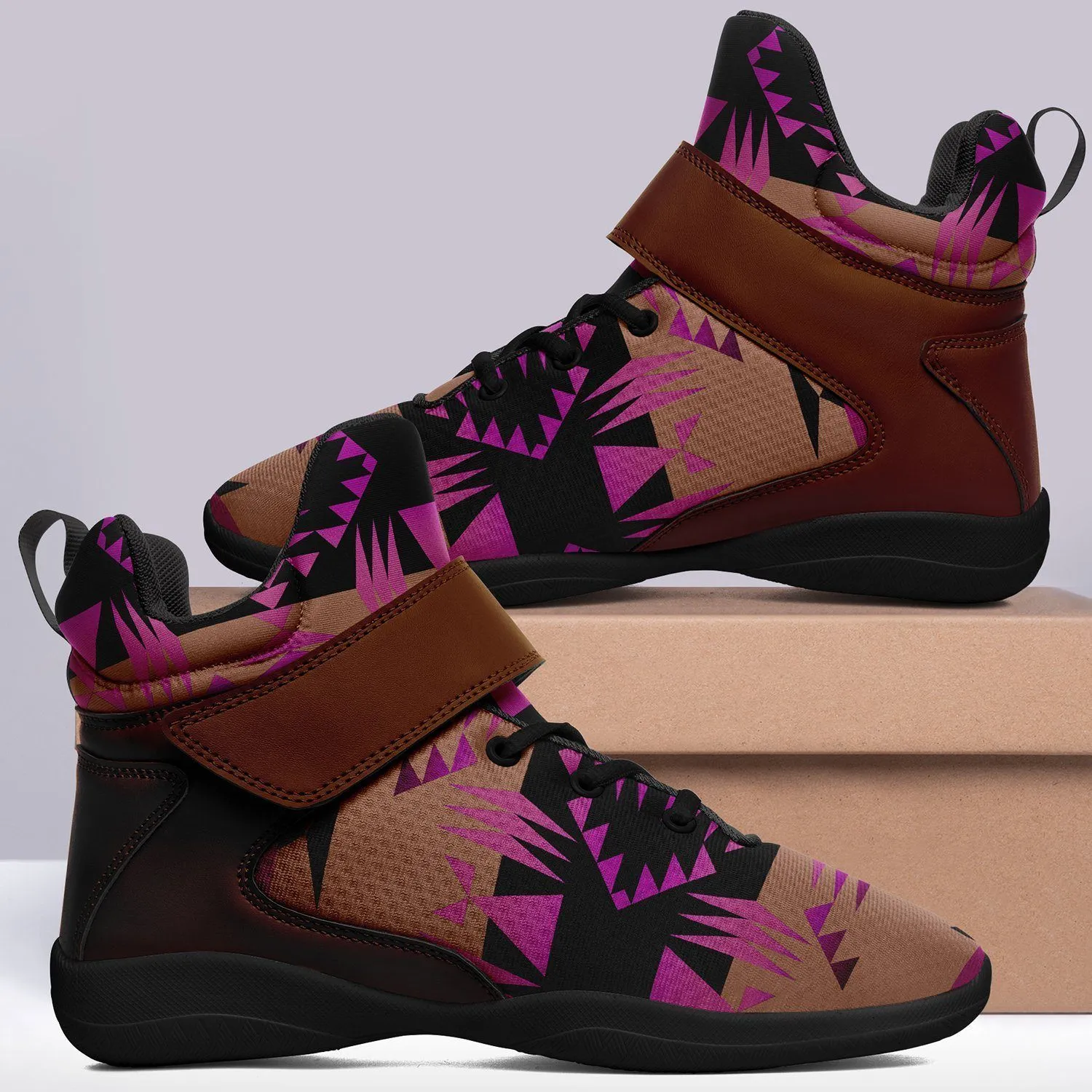 Between the Mountains Berry Ipottaa Basketball / Sport High Top Shoes - Black Sole