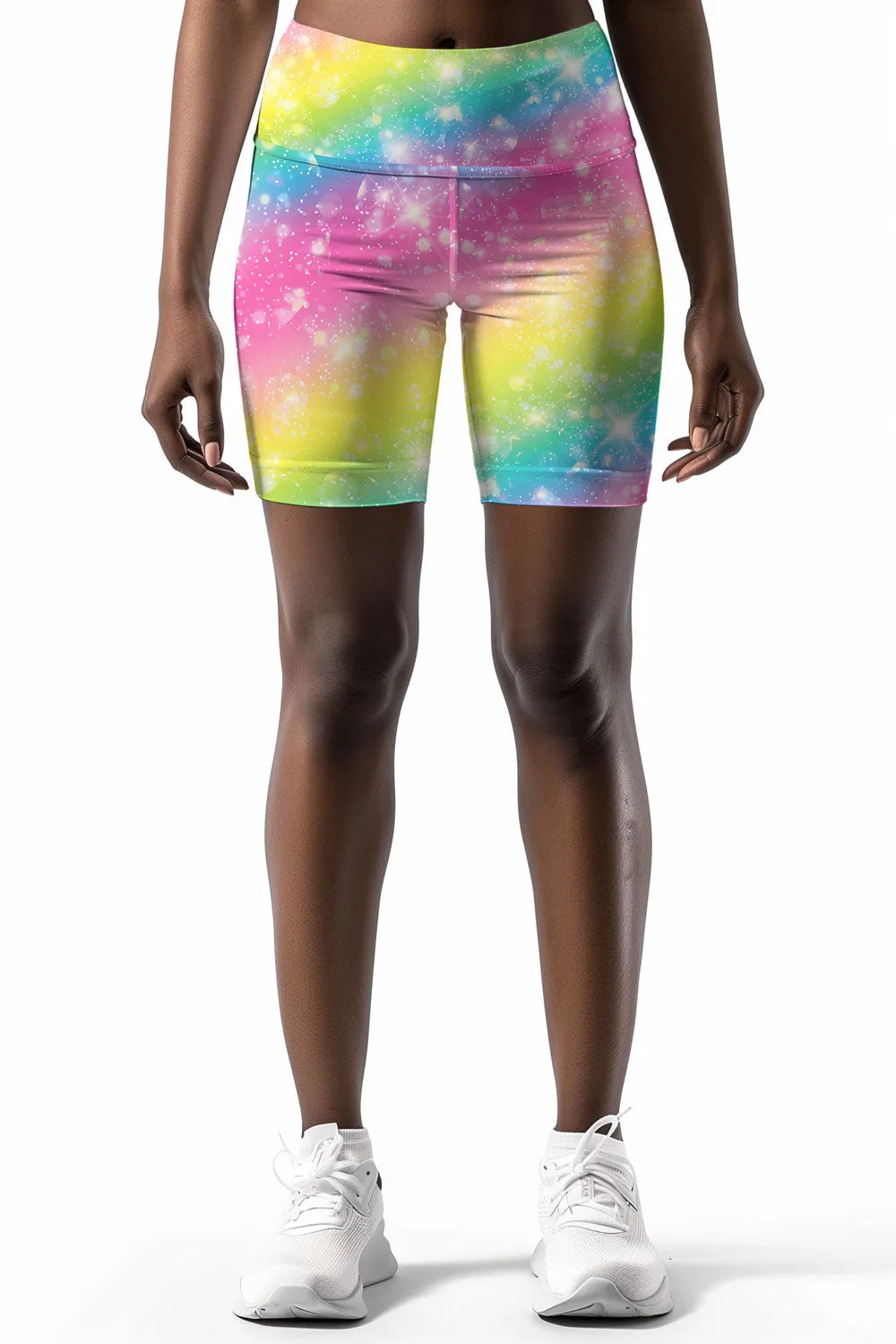 Bright Story Karen Colorful Performance Yoga Biker Shorts - Women