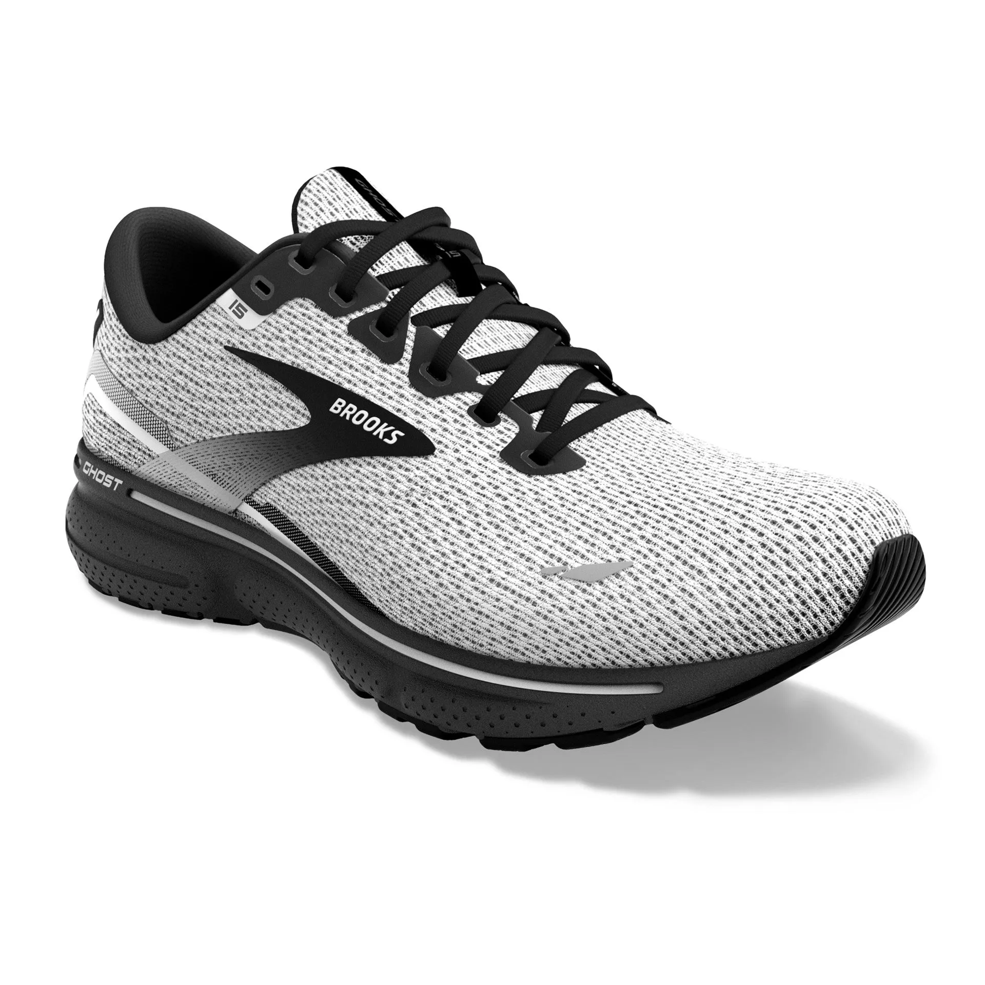 Brooks | Ghost 15 | Men's | White/Black