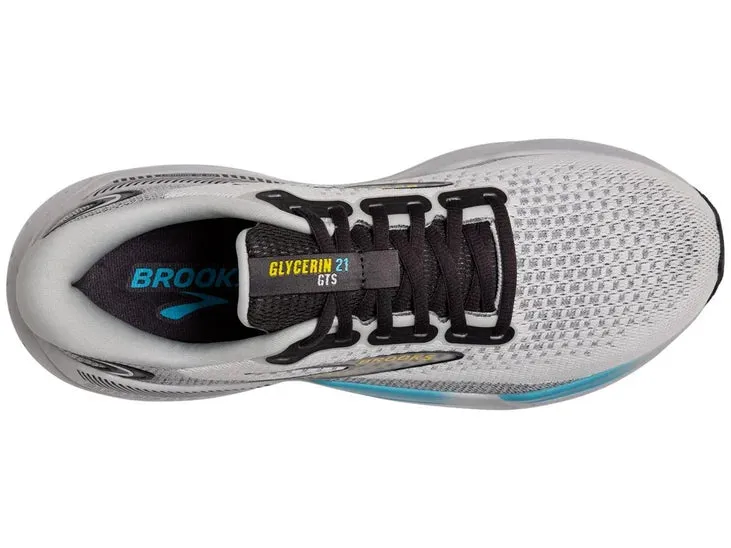 Brooks | Glycerin GTS 21 | Men's | Coconut/Forged Iron/Yellow