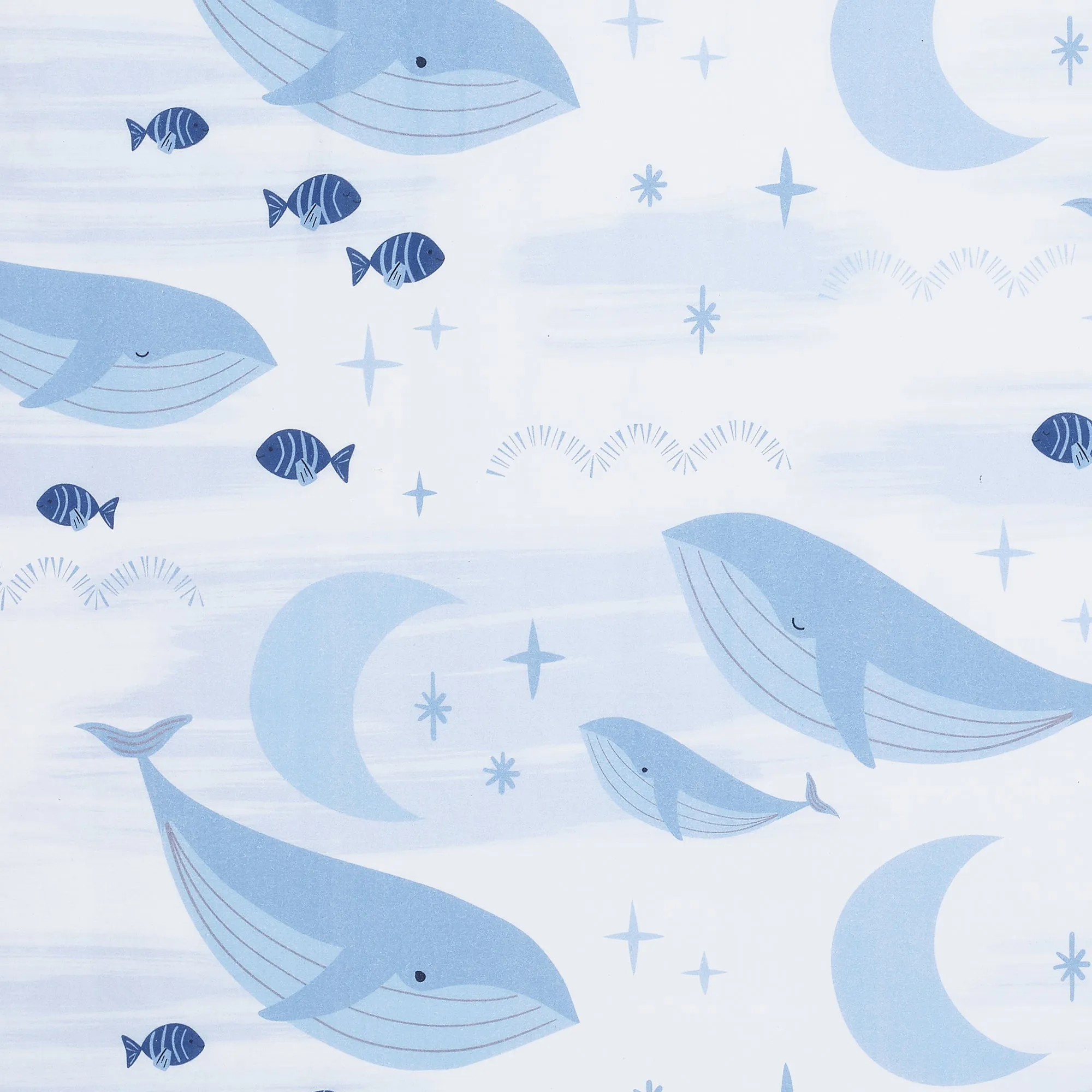 Bubbles & Squirt Cotton Fitted Crib Sheet