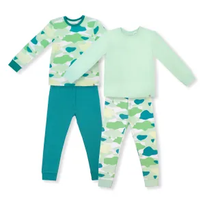 Camo Flash Jammies Pyjamas 4pc Bundle Set (Green)