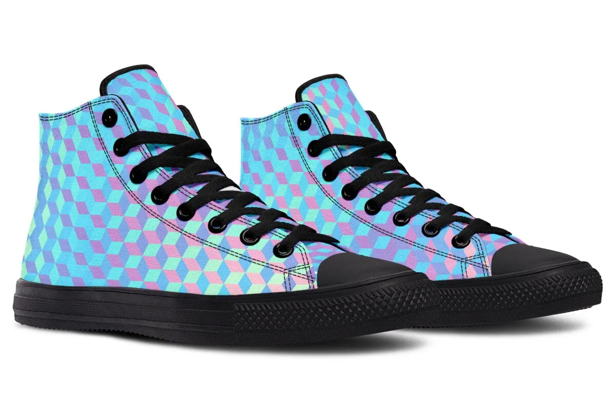 Colorful 3D High Top Shoes