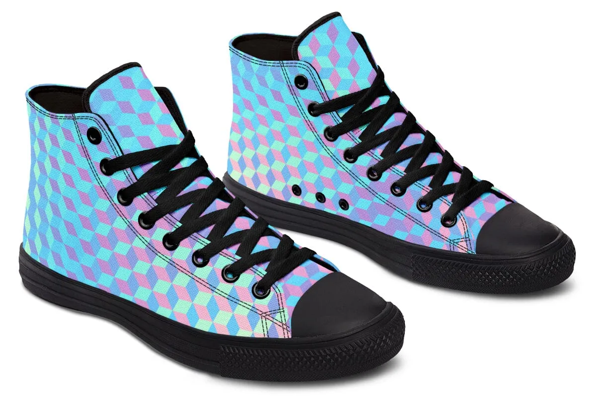 Colorful 3D High Top Shoes