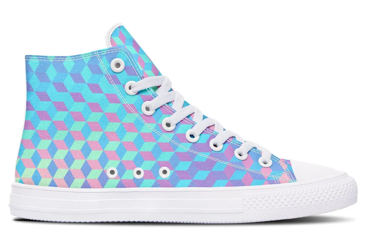 Colorful 3D High Top Shoes