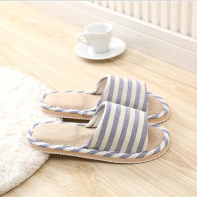 Comfortable Flat Shoes Linen Slippers