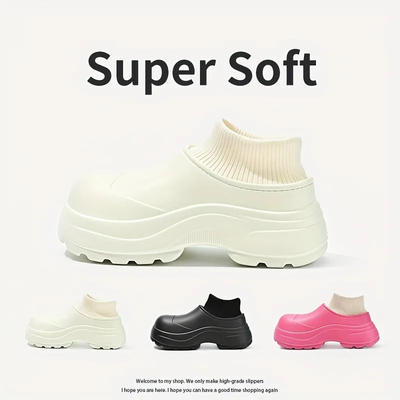 Comfortable Fur Fleece-Lined Waterproof Orthopedic Anti-slip Thick Bottom Women's Clogs