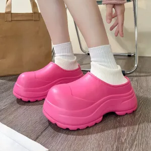 Comfortable Fur Fleece-Lined Waterproof Orthopedic Anti-slip Thick Bottom Women's Clogs