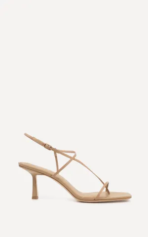 Cross Front 70 Heel | Beige