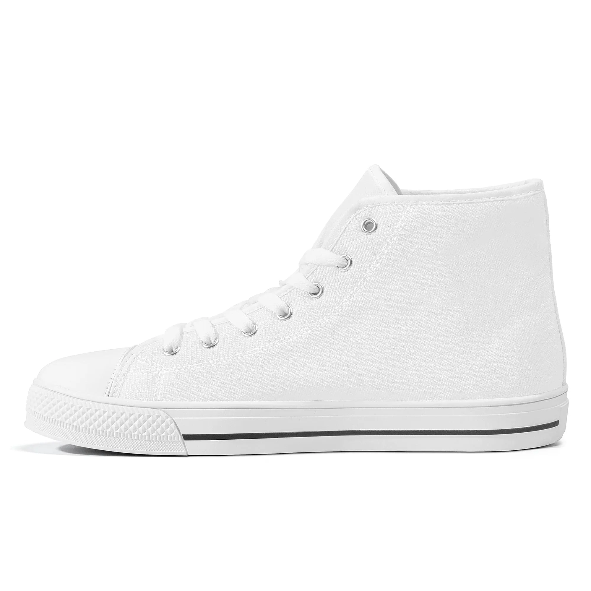 Custom High Top Canvas Shoes- White FWS