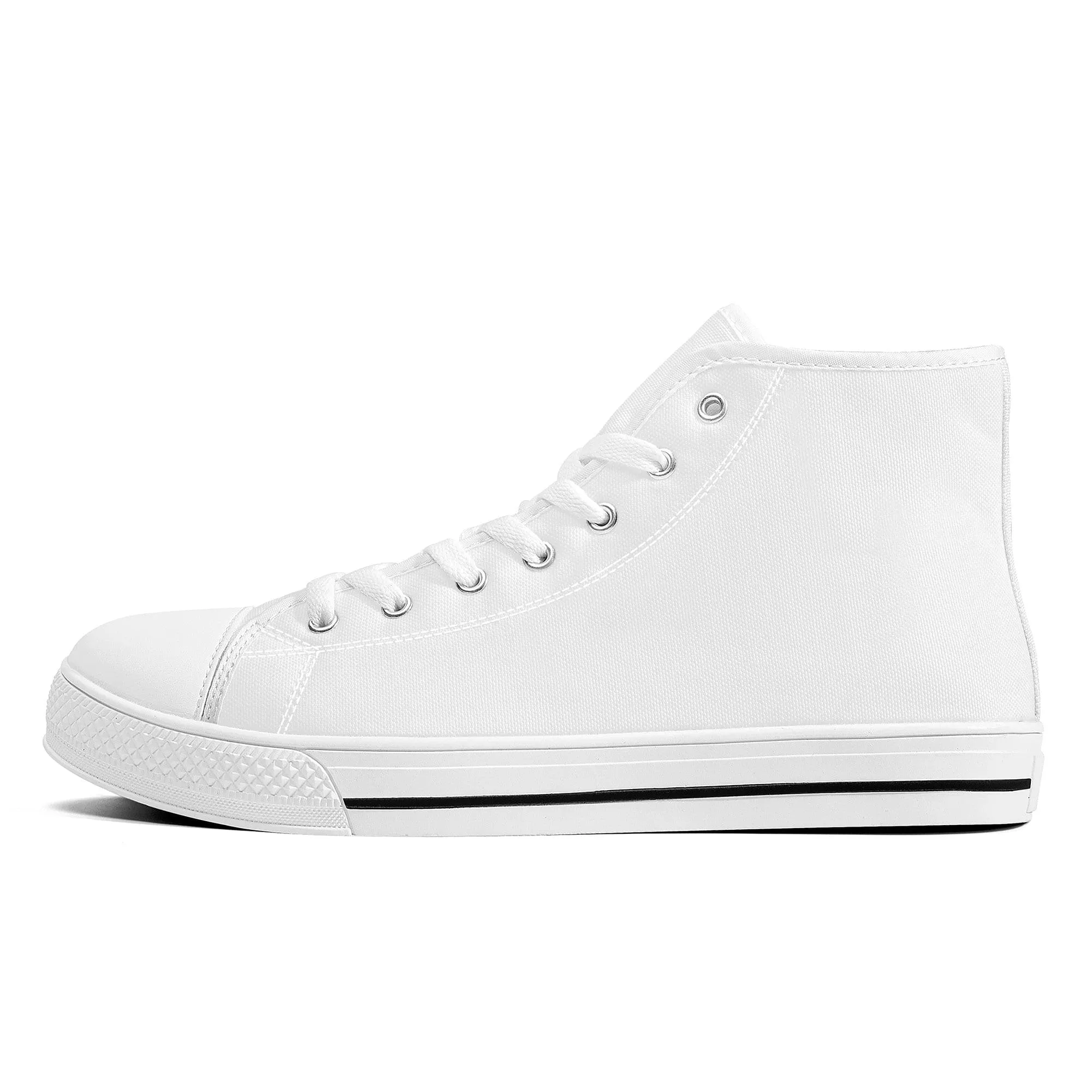 Custom High Top Canvas Shoes- White FWS