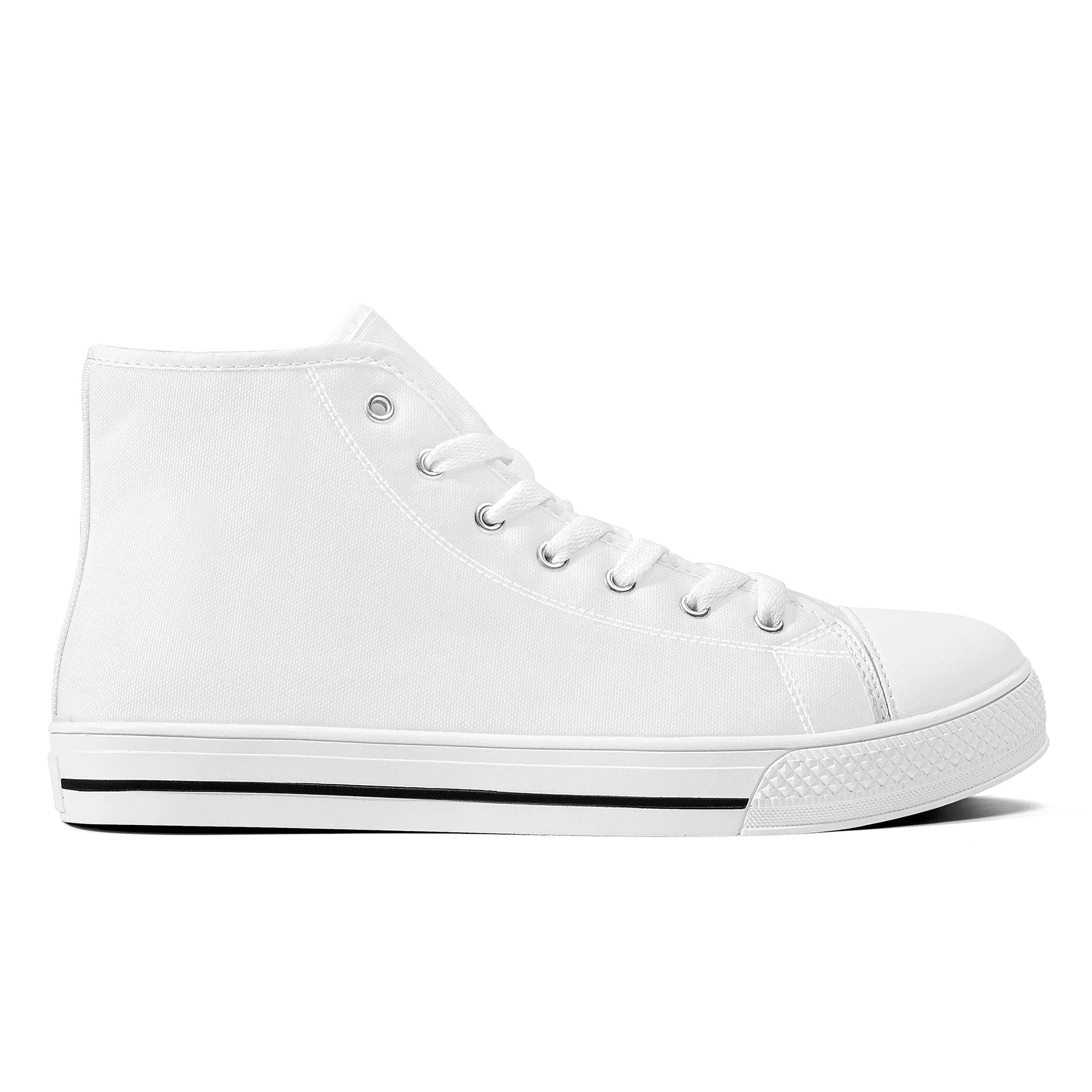 Custom High Top Canvas Shoes- White FWS