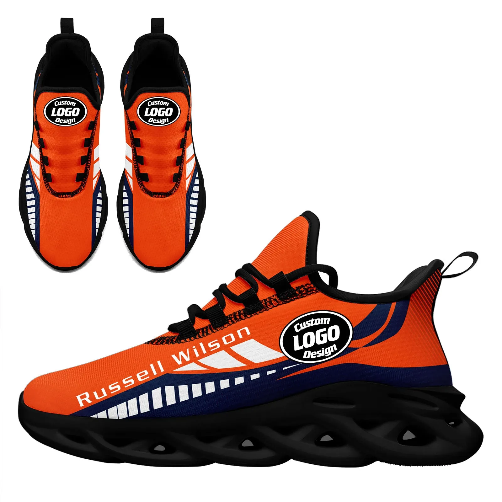 Custom Orange Blue Denver Maxsoul Shoes Personalized Sneaker FN003-D020325-10