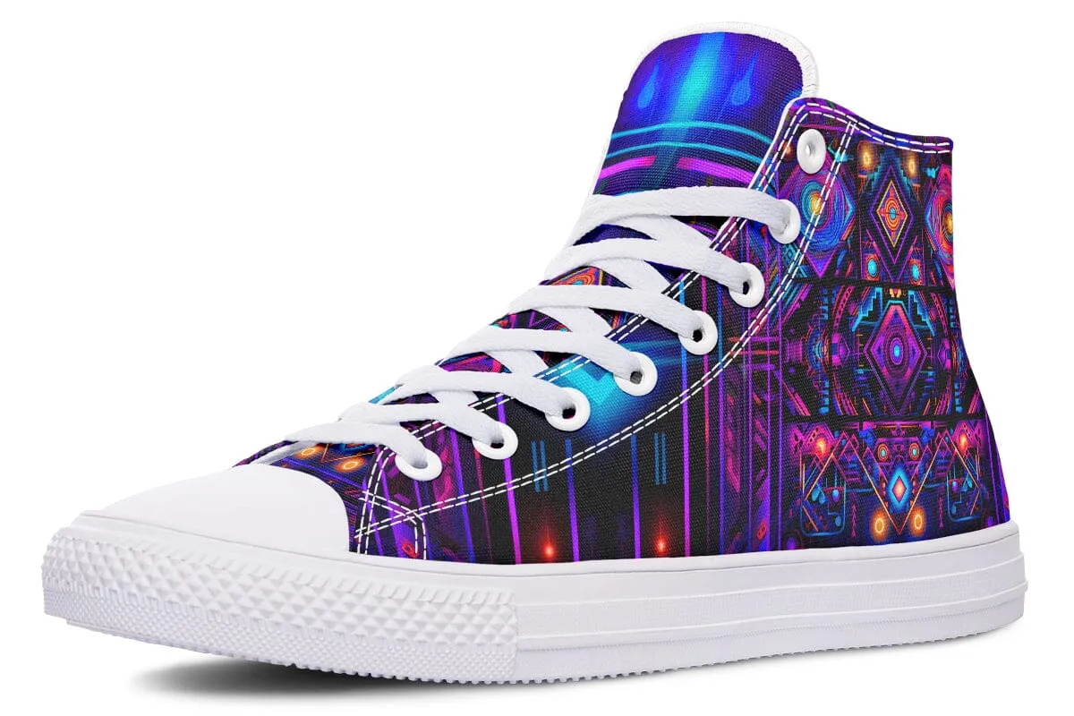 Cyber Patching High Top Shoes