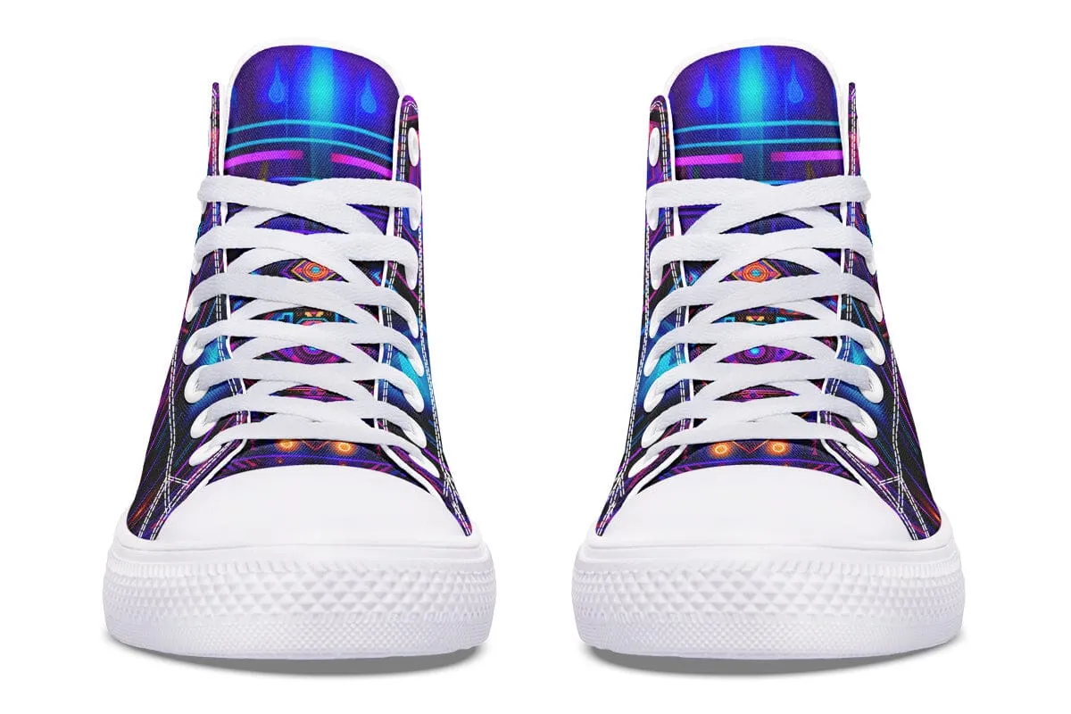 Cyber Patching High Top Shoes