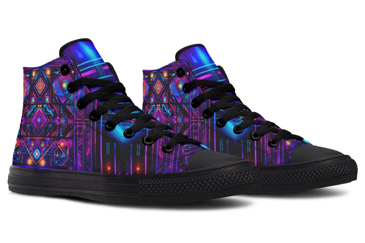 Cyber Patching High Top Shoes