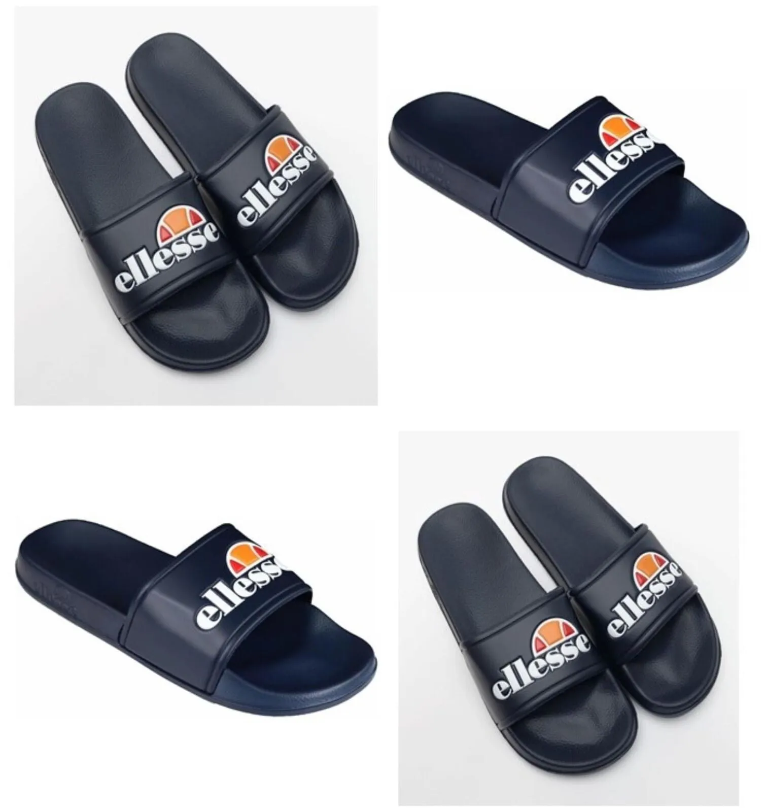 Ellesse Mens Sports Sliders Beach Sandals Holiday Flip Flops Slip On's Navy