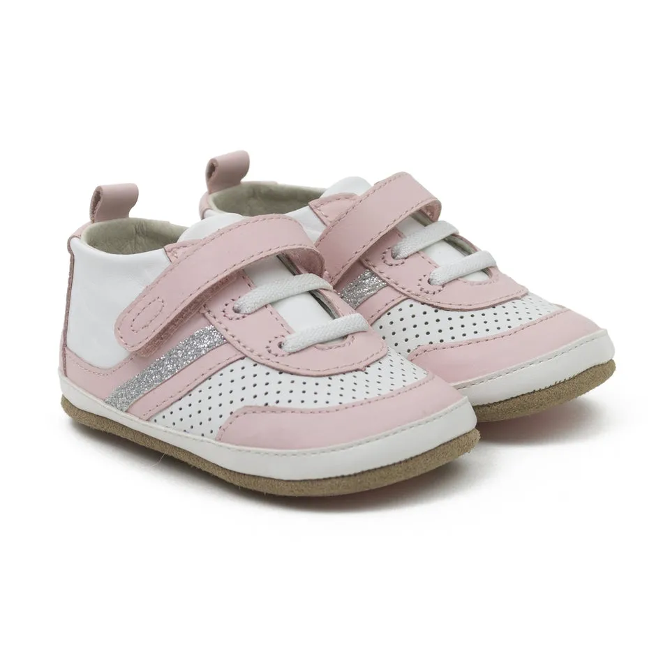 First Kicks Eliza Shoes - Pink/White Leather