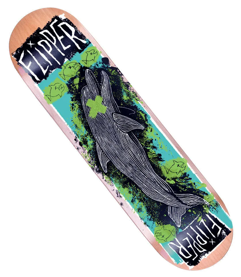 Flipper “Ailing Toothy Aquatic Skateboard ” Skateboard Deck