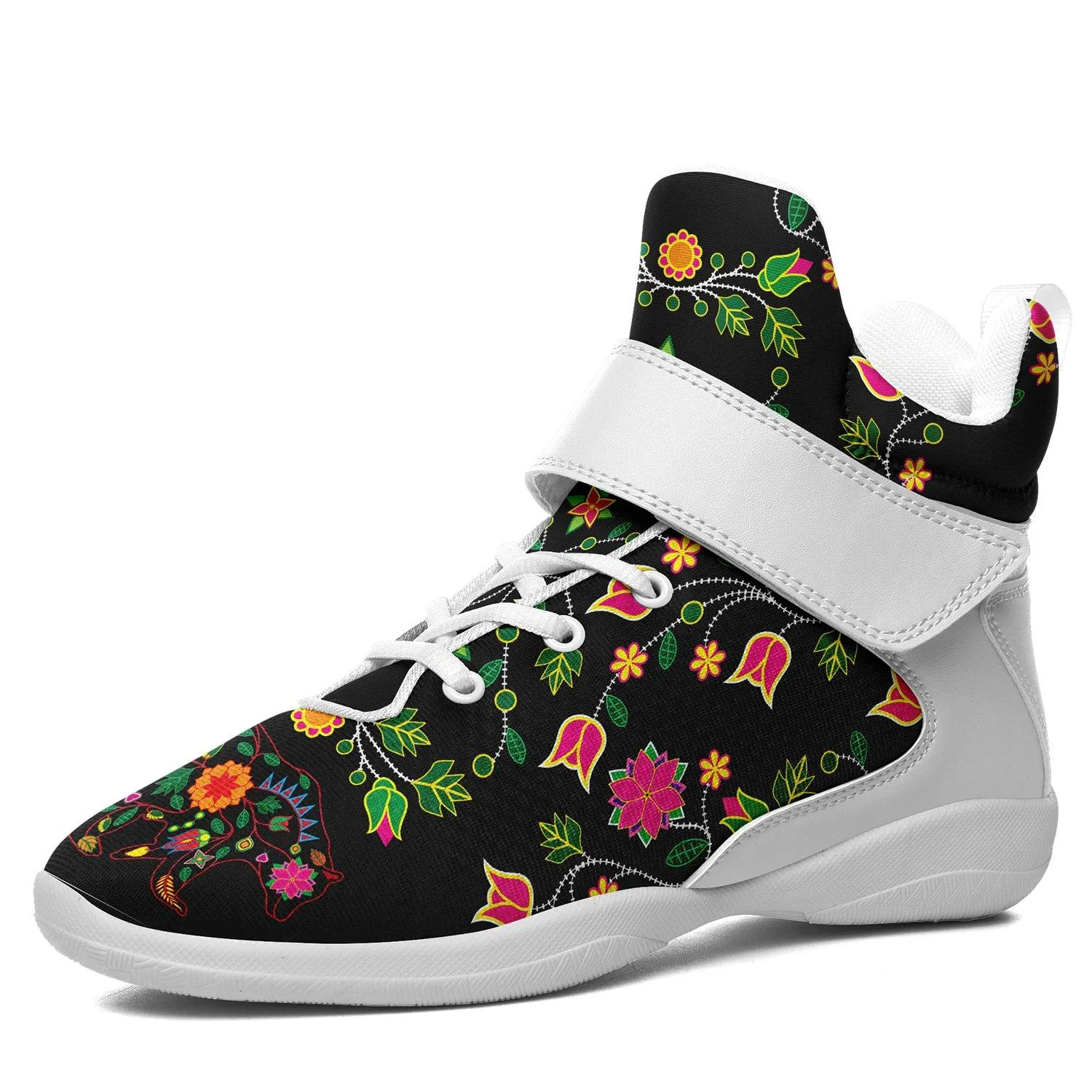 Floral Bear Kid's Ipottaa Basketball / Sport High Top Shoes