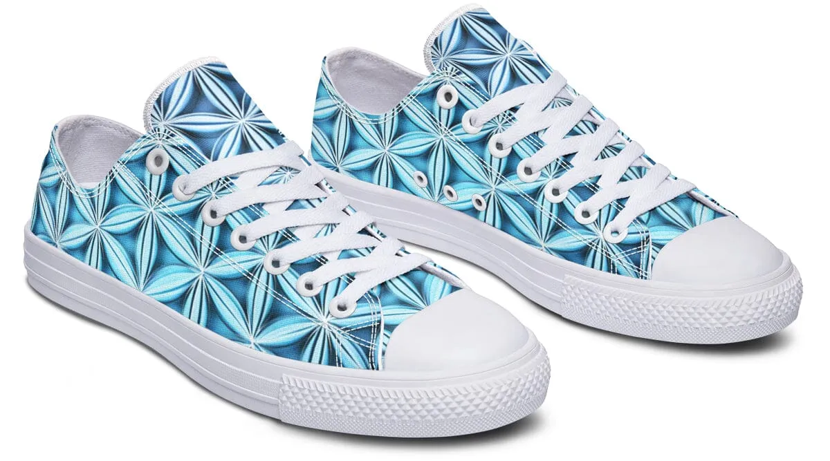 Flower Life Igloo Blue Low Top Shoes