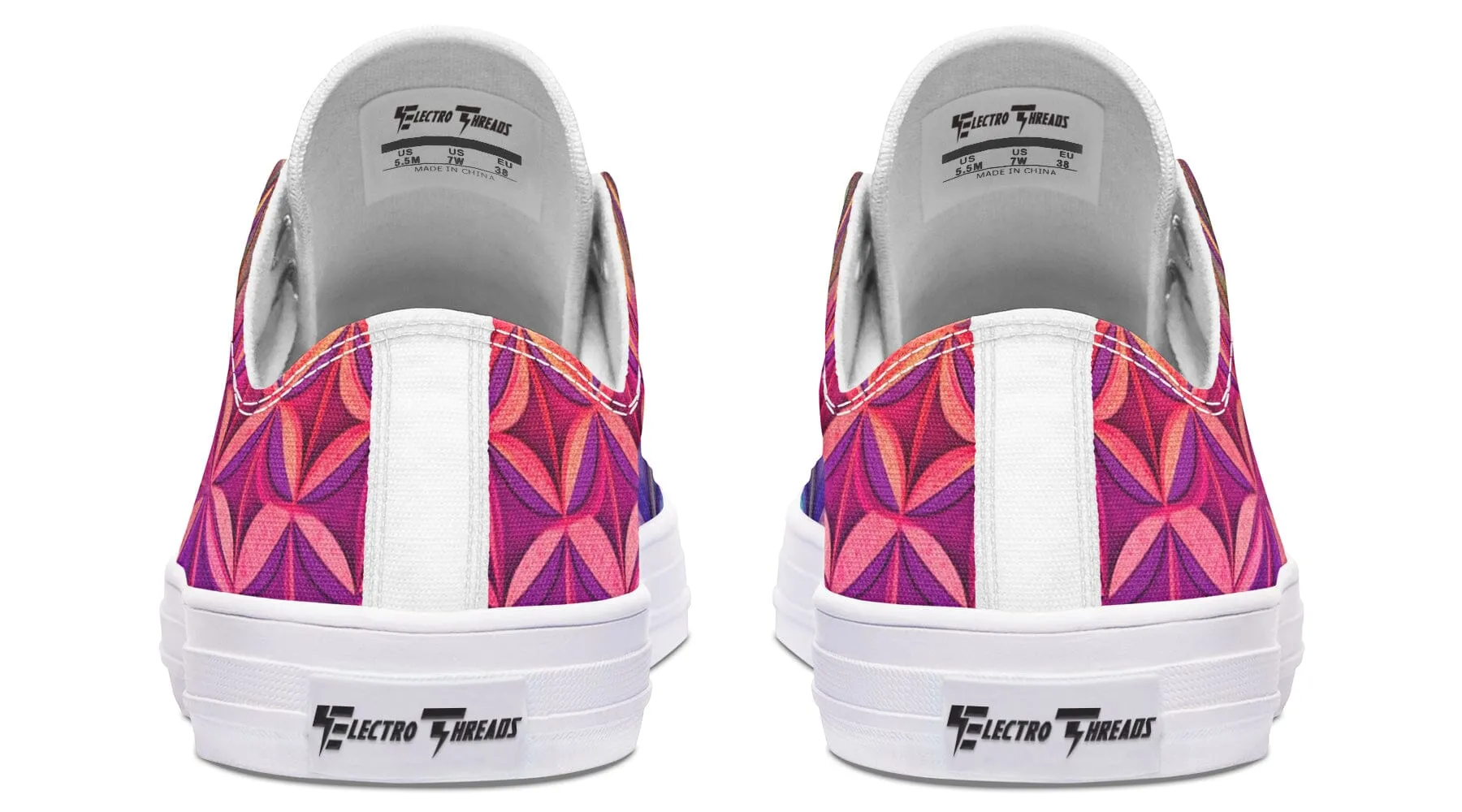 Flower Life Magenta Low Top Shoes