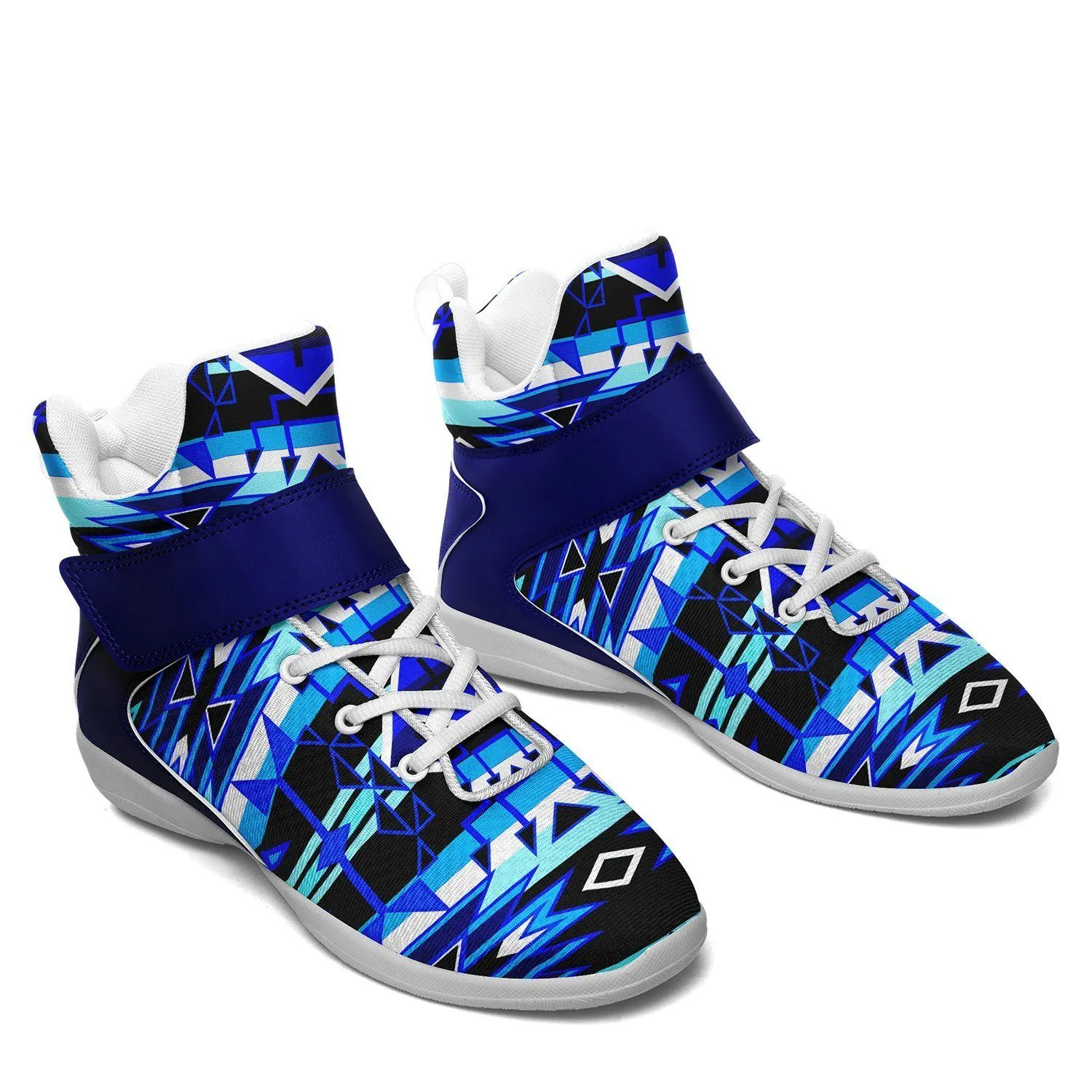 Force of Nature Winter Night Ipottaa Basketball / Sport High Top Shoes - White Sole