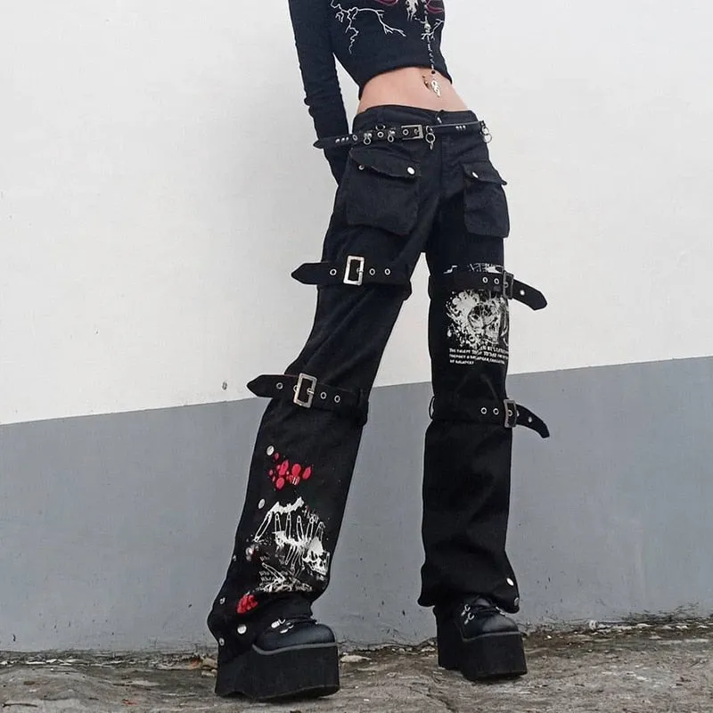 Funki Buys | Pants | Women's Gothic Harajuku Streetwear Pants