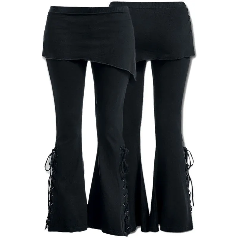 Funki Buys | Pants | Women's Gothic Lace Up Bandage Leggins