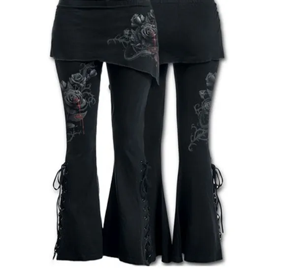 Funki Buys | Pants | Women's Gothic Lace Up Bandage Leggins