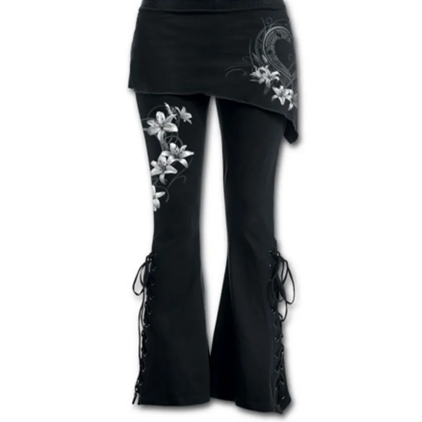 Funki Buys | Pants | Women's Gothic Lace Up Bandage Leggins