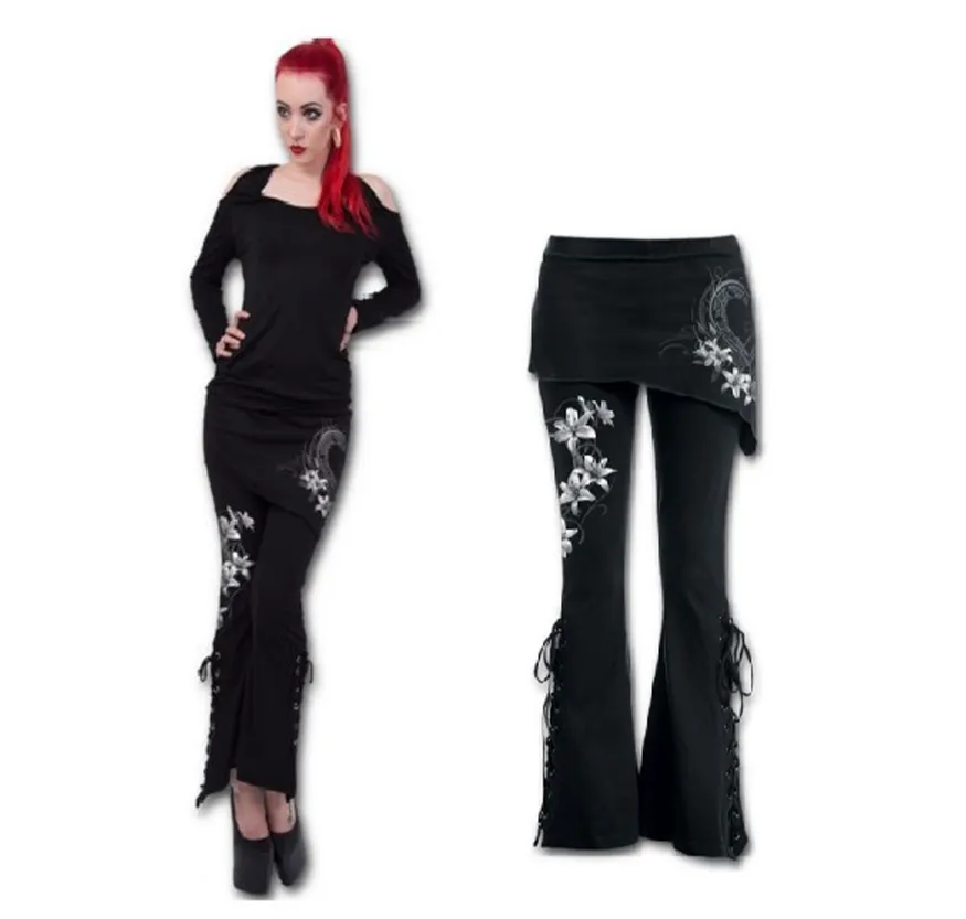 Funki Buys | Pants | Women's Gothic Lace Up Bandage Leggins