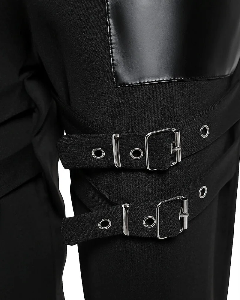 Funki Buys | Pants | Women's Gothic Punk Buckle Strap Pants