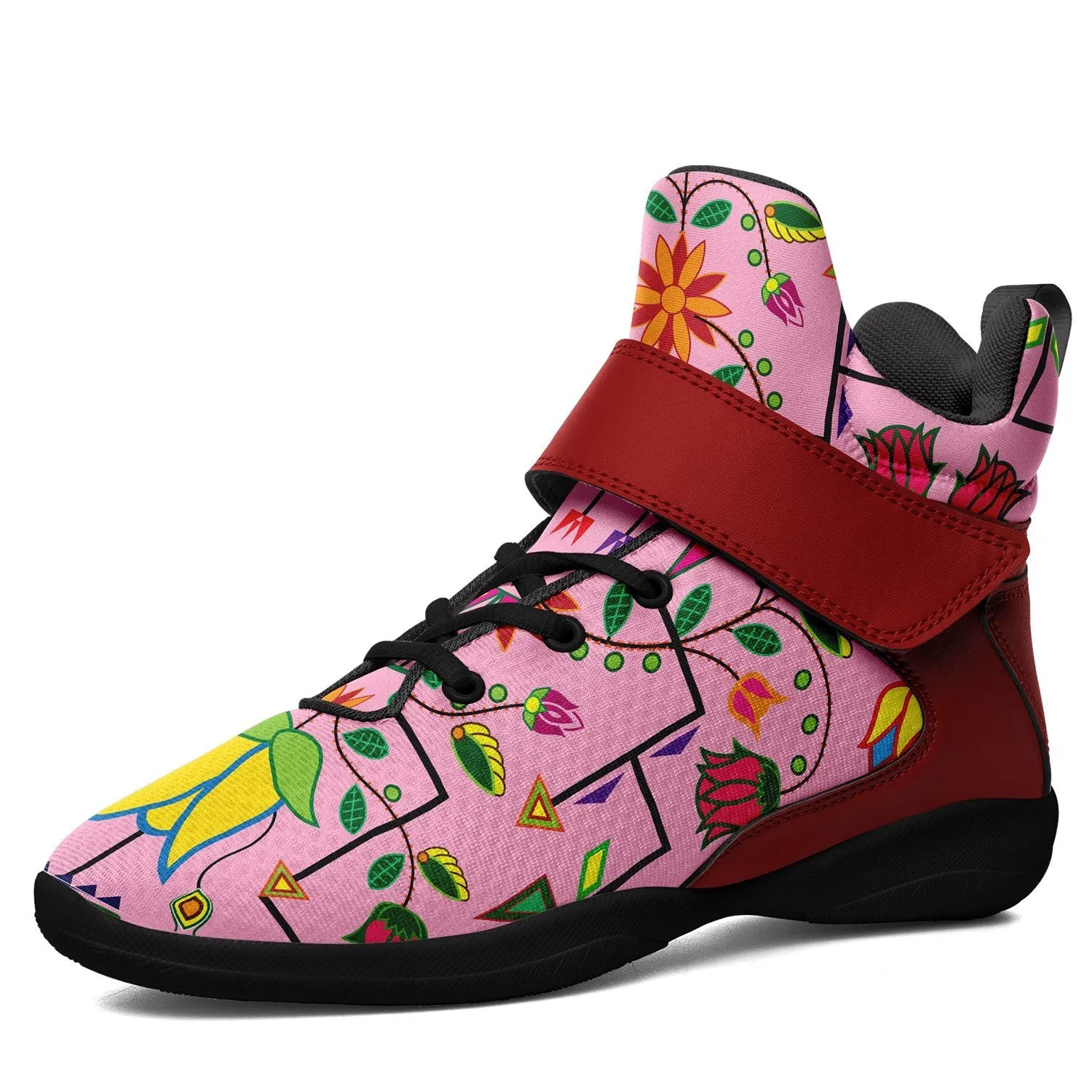 Geometric Floral Summer Sunset Kid's Ipottaa Basketball / Sport High Top Shoes