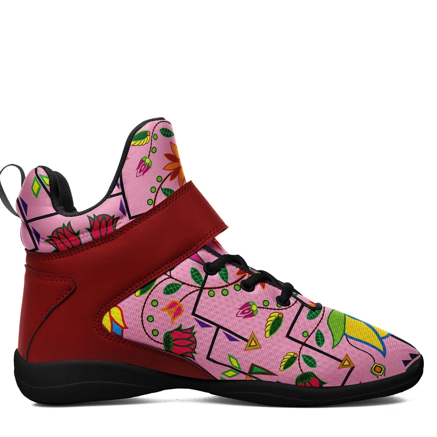 Geometric Floral Summer Sunset Kid's Ipottaa Basketball / Sport High Top Shoes